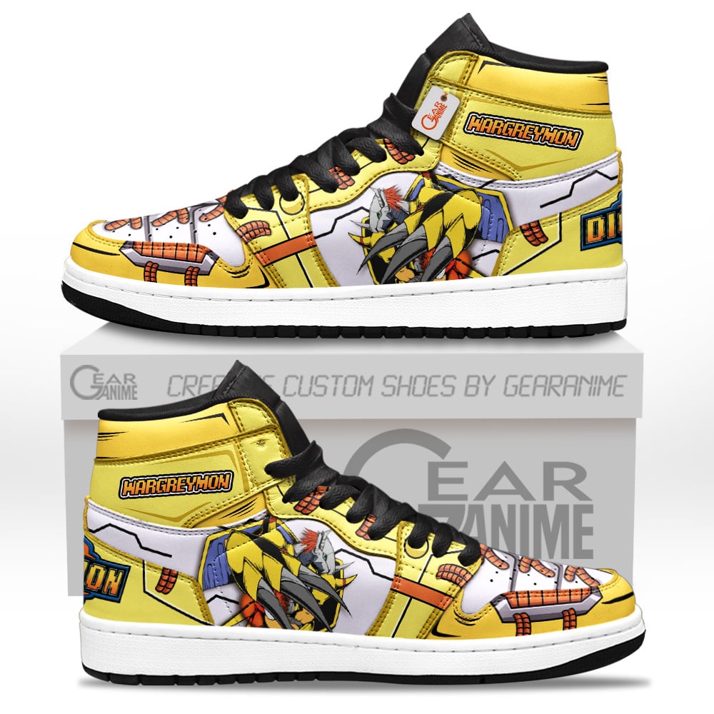 WarGreymon Custom Anime High-Top Leather Sneakers