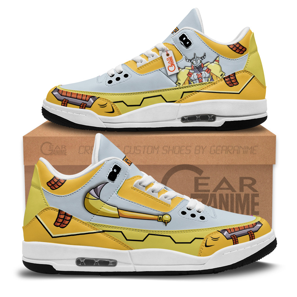 WarGreymon Custom Anime Retro 3 Leather Sneakers