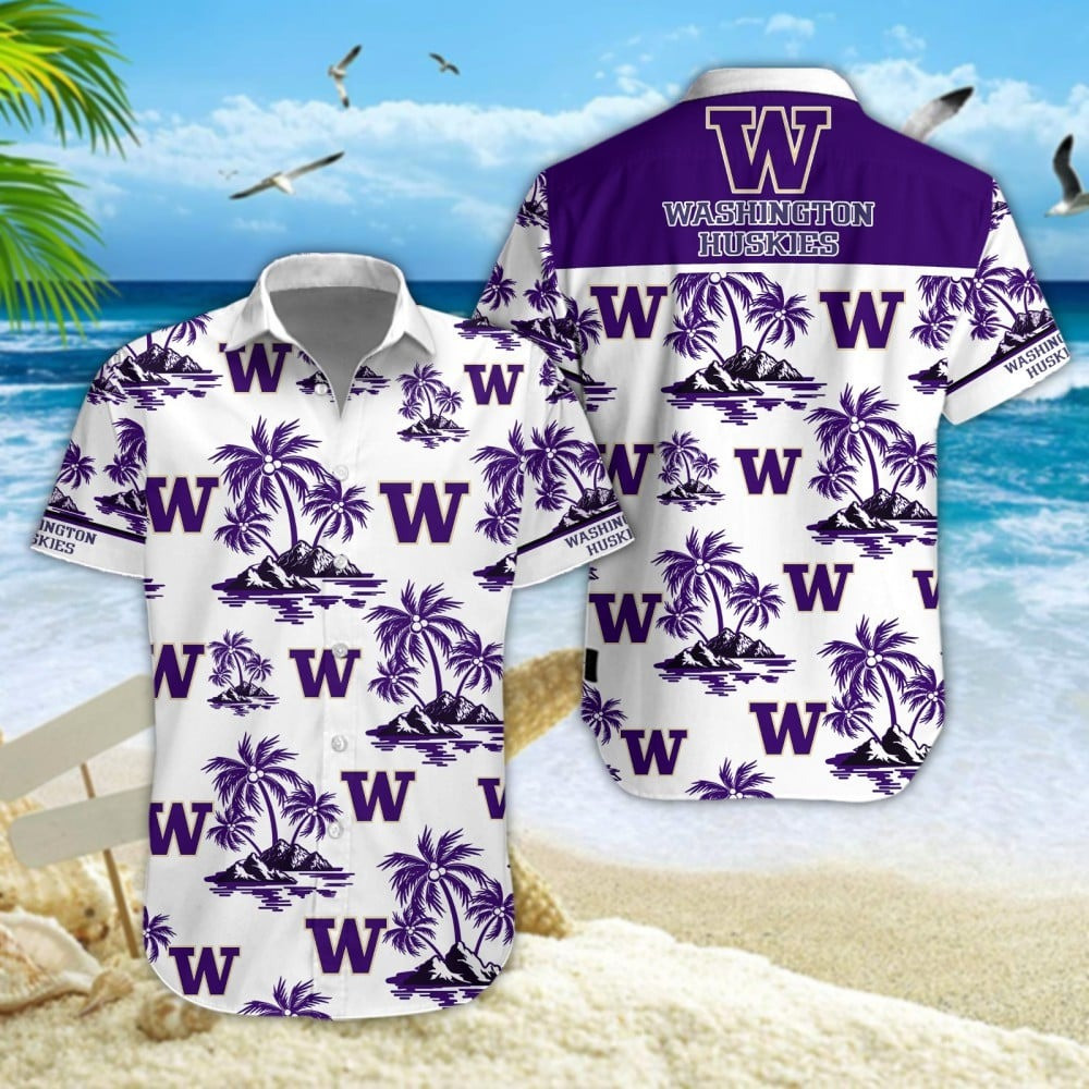 Washington Huskies Football Hawaiian College Football Hawaiian Apparel Gift For Sports Lovers