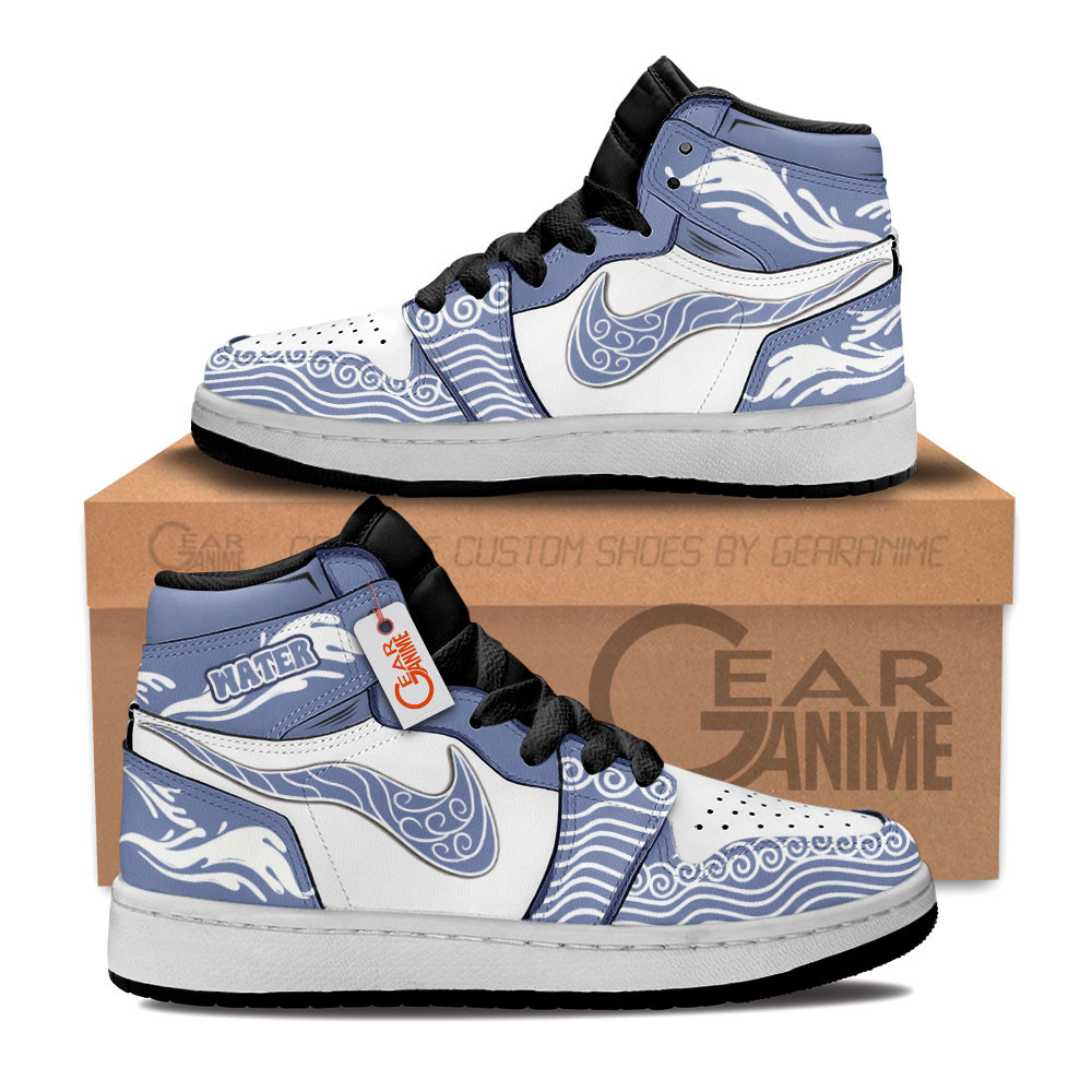 Water Nation Custom Anime Kids High-Top Leather Sneakers