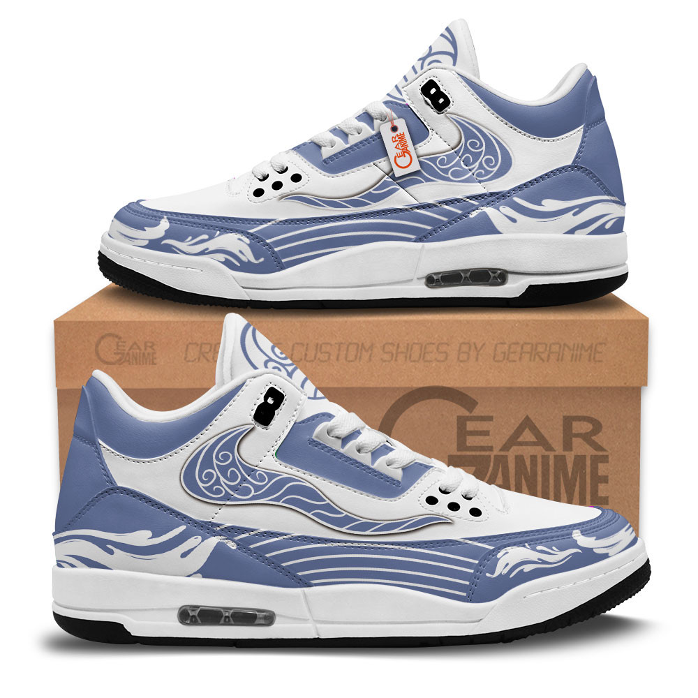 Water Nation Custom Anime Retro 3 Leather Sneakers