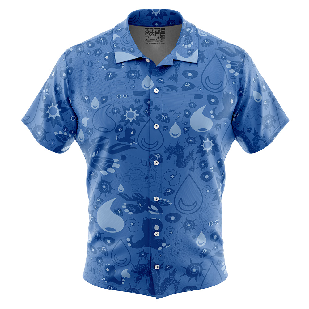 Water Pokemon Button Up Hawaiian Shirt
