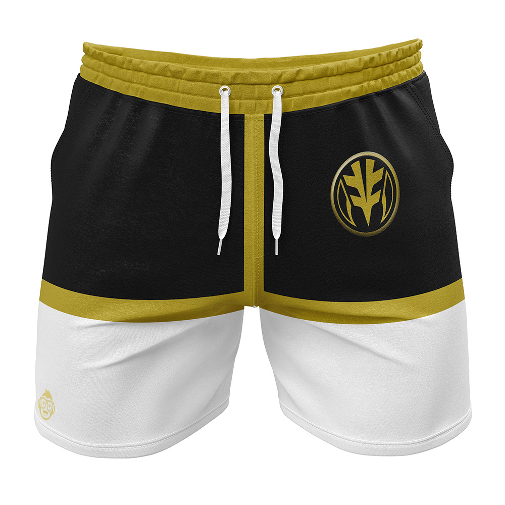 White Ranger Mighty Morphin Power Rangers Gym Shorts