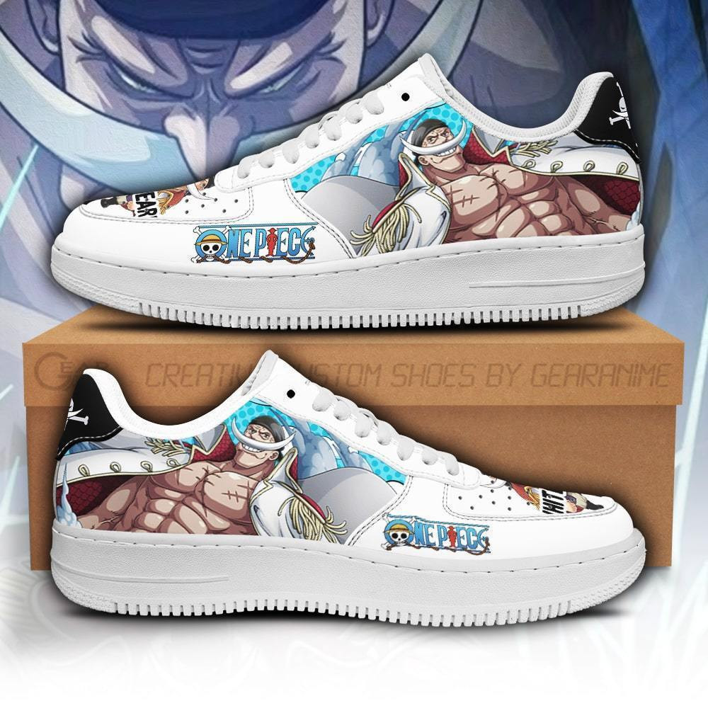 Whitebeard Custom Anime Low-Top Leather Sneakers
