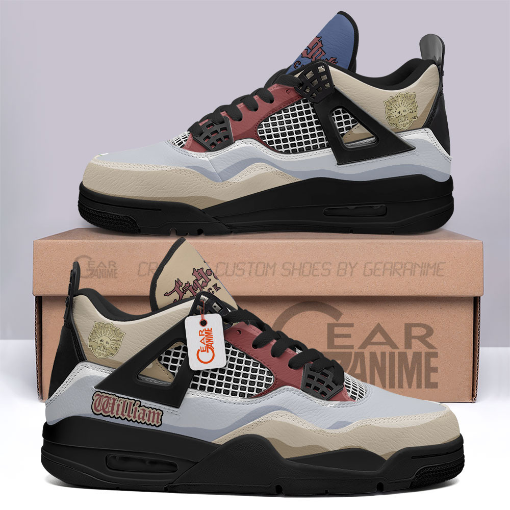 William Vangeance Retro 4 Leather Sneakers Custom Name