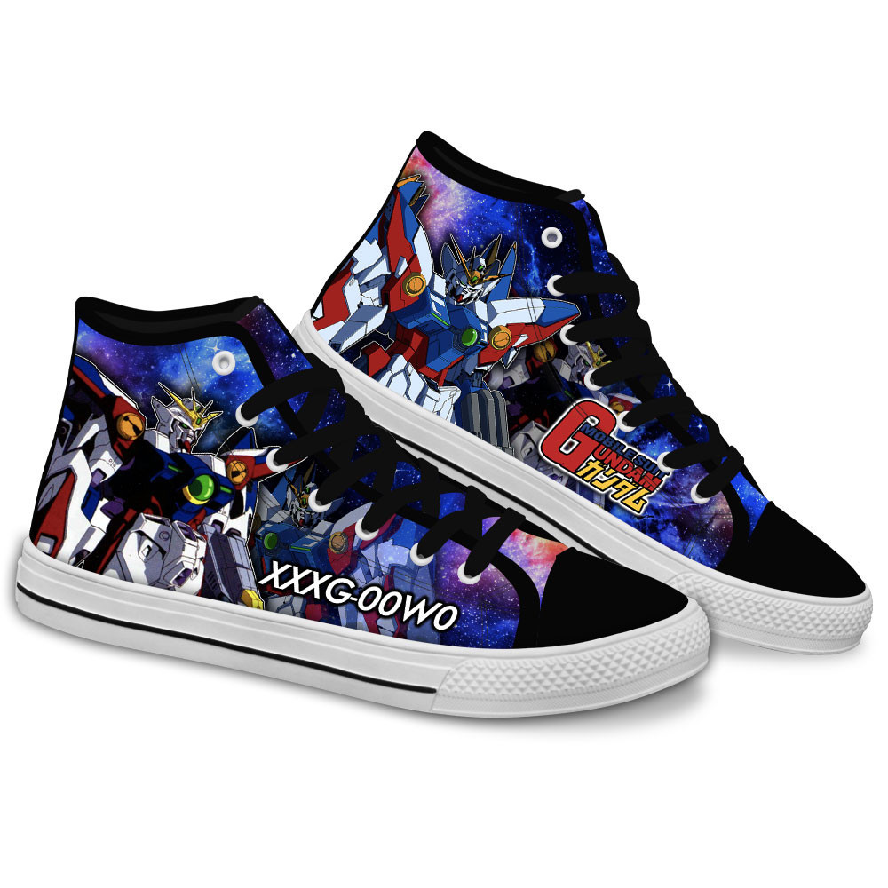 Wing Gundam Zero Custom Anime High-Top Canvas Shoes