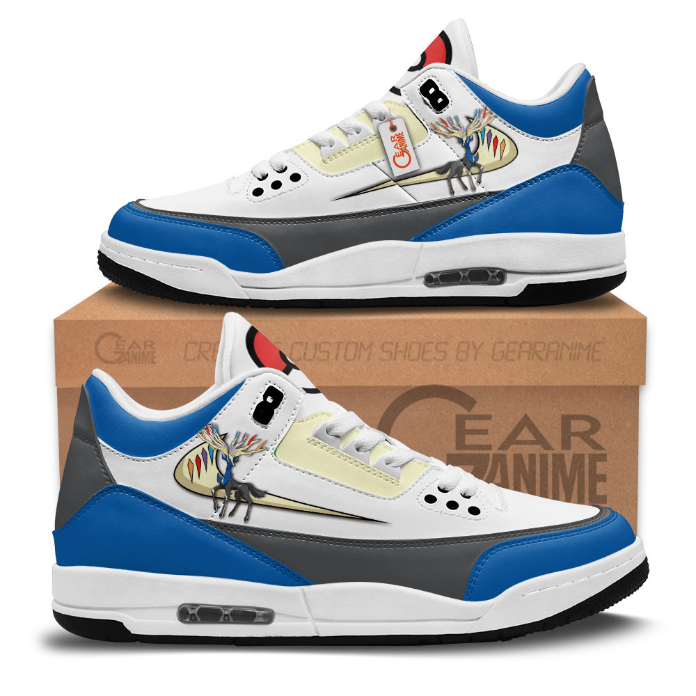 Xerneas Custom Anime Retro 3 Leather Sneakers