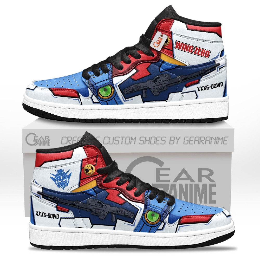 XXXG-00W0 Wing Gundam Zero High-Top Leather Sneakers Custom Name