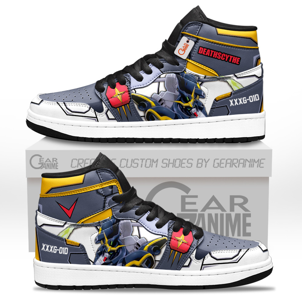 XXXG-01D Gundam Deathscythe High-Top Leather Sneakers Custom Name