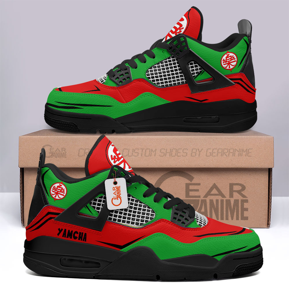 Yamcha Retro 4 Leather Sneakers Custom Name
