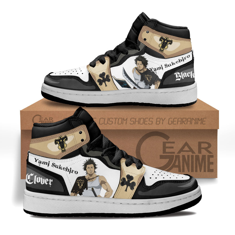 Yami Sukehiro Custom Anime Kids High-Top Leather Sneakers