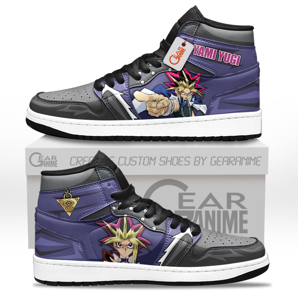 Yami Yugi Custom Anime High-Top Leather Sneakers Dark Yugi Edition