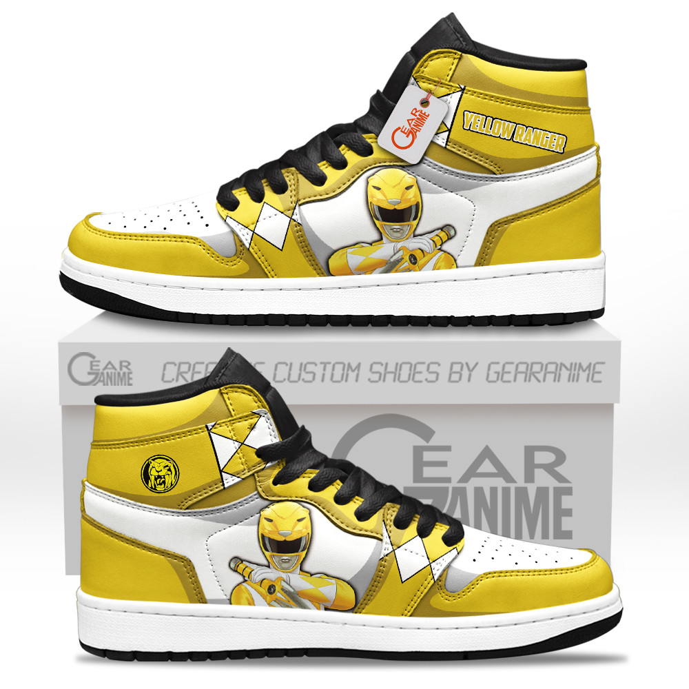 Yellow Ranger Custom Movie High-Top Leather Sneakers Unique Style & Design