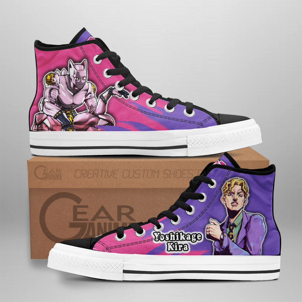 Yoshikage Kira Custom Anime High-Top Canvas Shoes NTT291