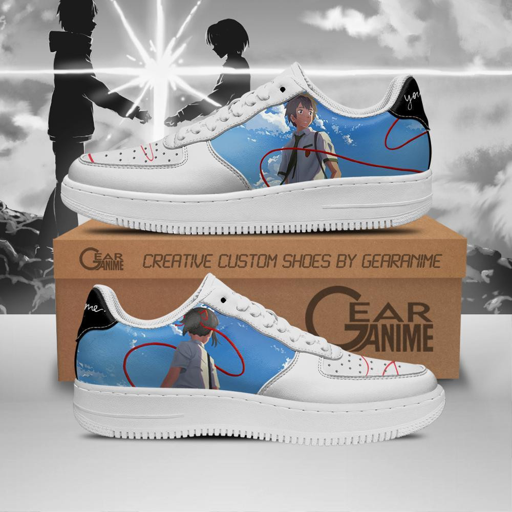 Your Name Anime Custom Anime Low-Top Leather Sneakers
