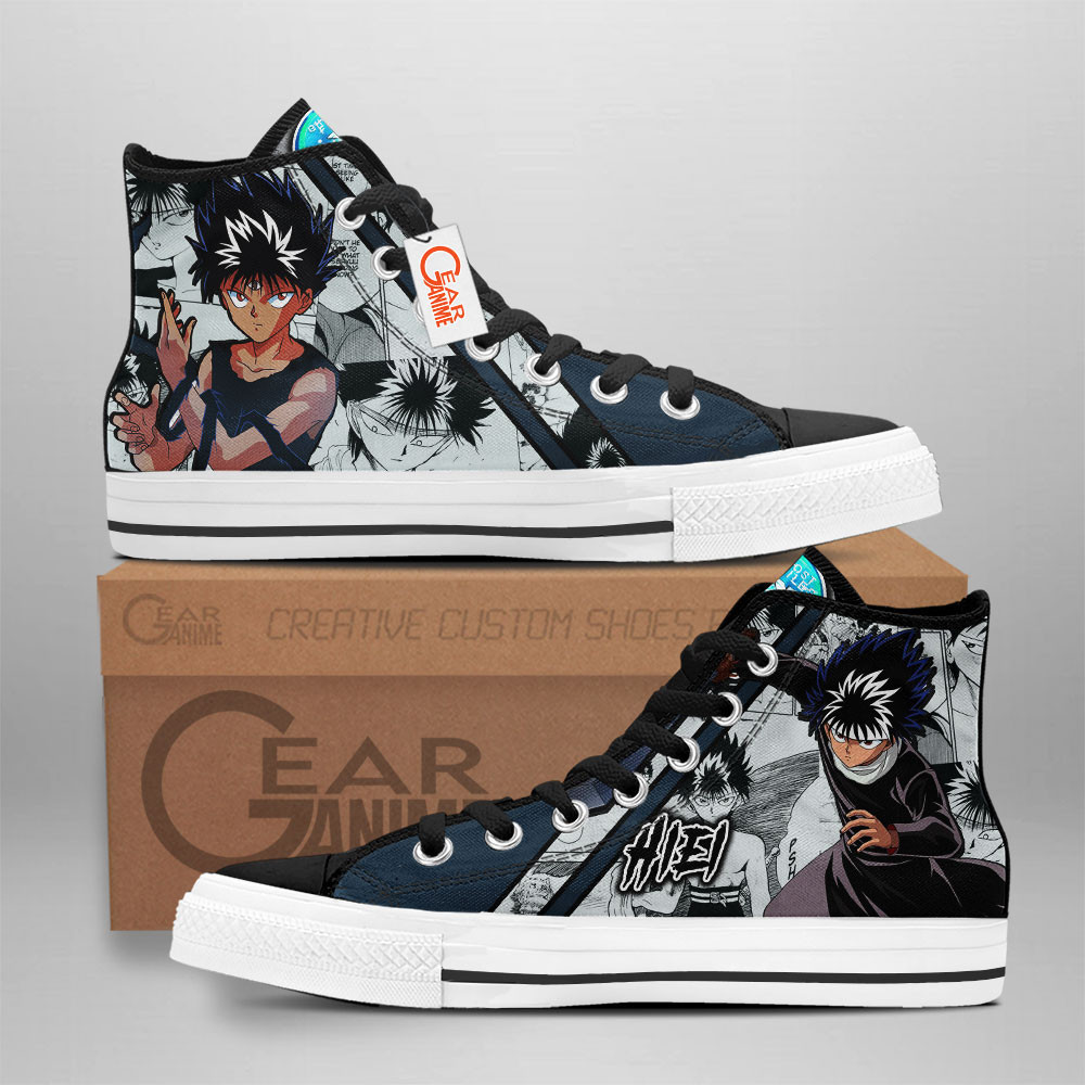 Yu Yu Hakusho Hiei Custom Anime High-Top Canvas Shoes NTT090