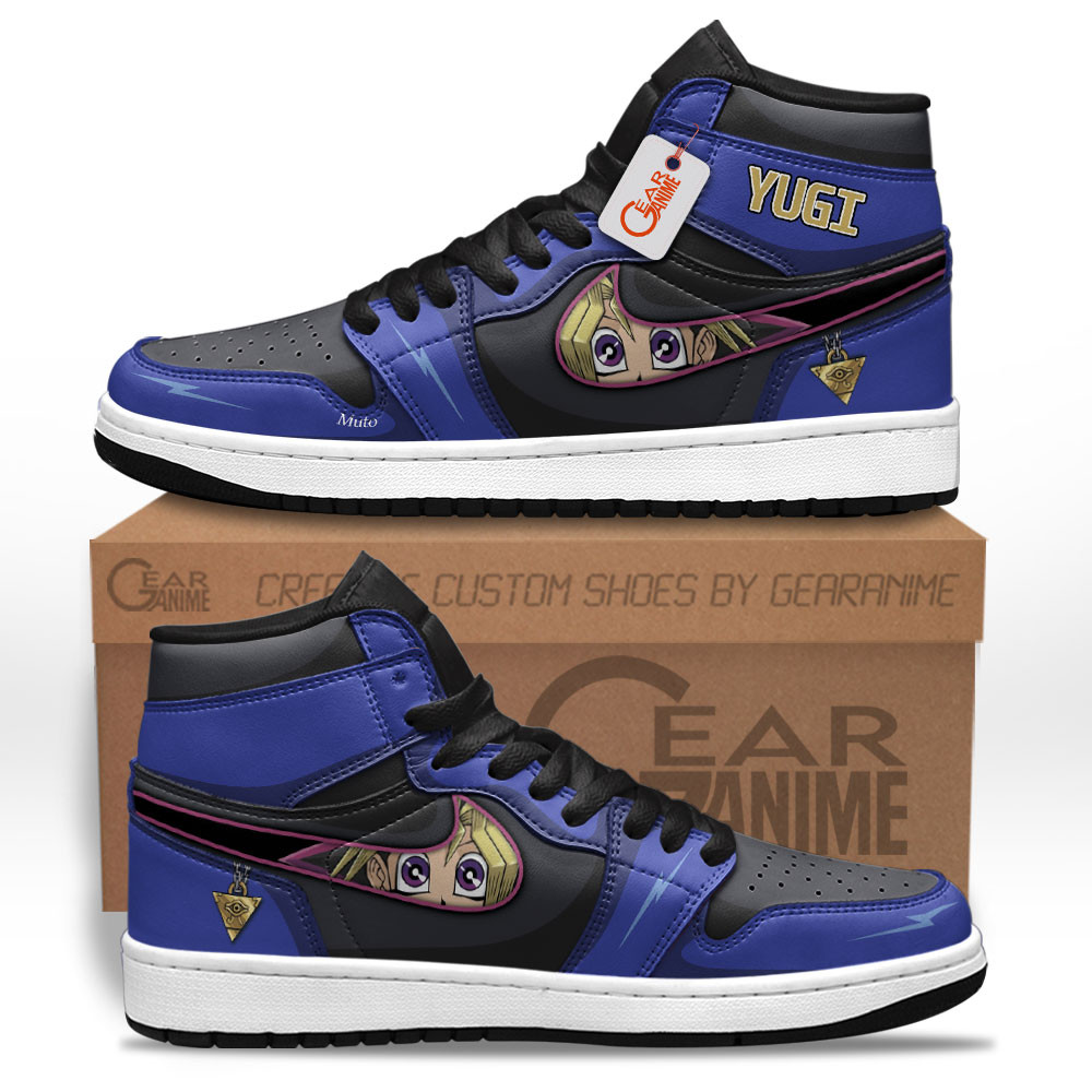 Yugi Muto High-Top Leather Sneakers Custom Name