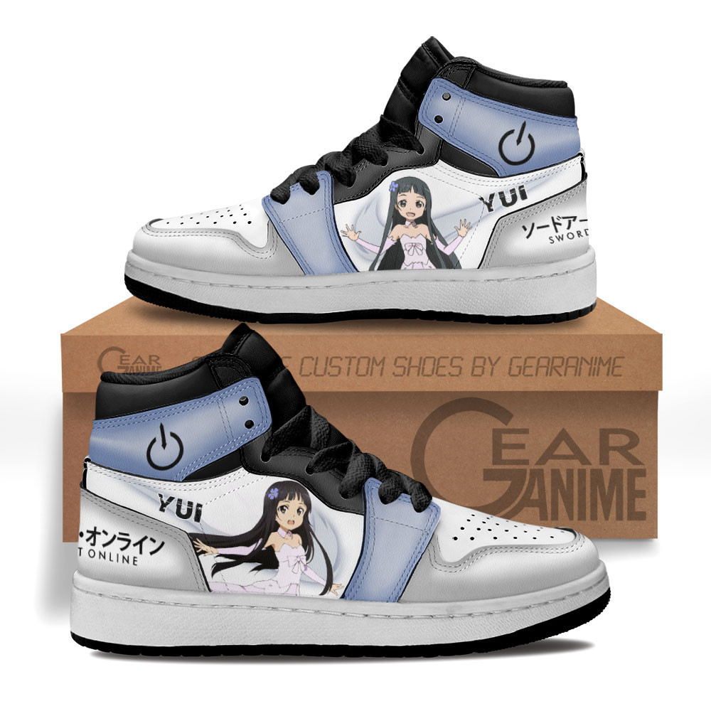 Yui Custom Anime Kids High-Top Leather Sneakers MV2102