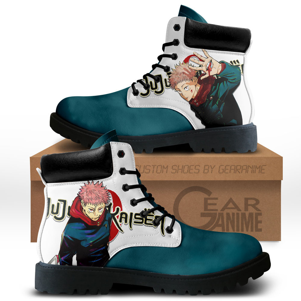 Yuji Itadori Custom Anime Combat Boots NTT051