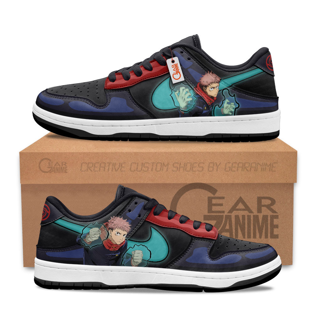Yuji Itadori Custom Anime Low-Top Skate Sneakers