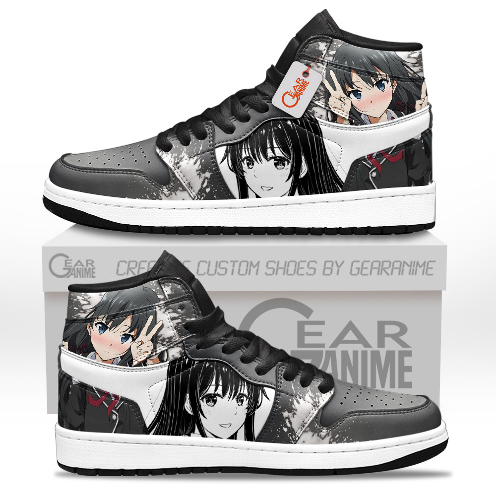 Yukino Yukinoshita Custom Anime High-Top Leather Sneakers