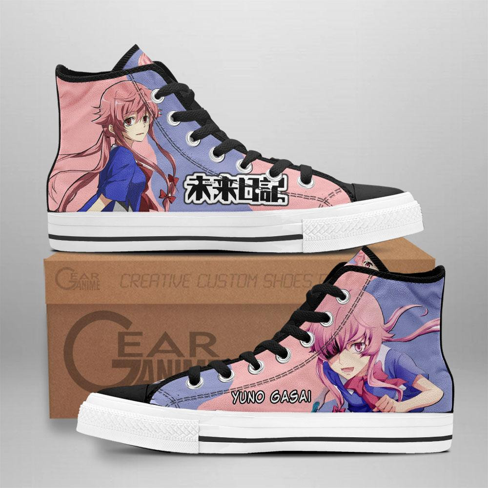Yuno Gasai Custom Anime High-Top Canvas Shoes NTT111