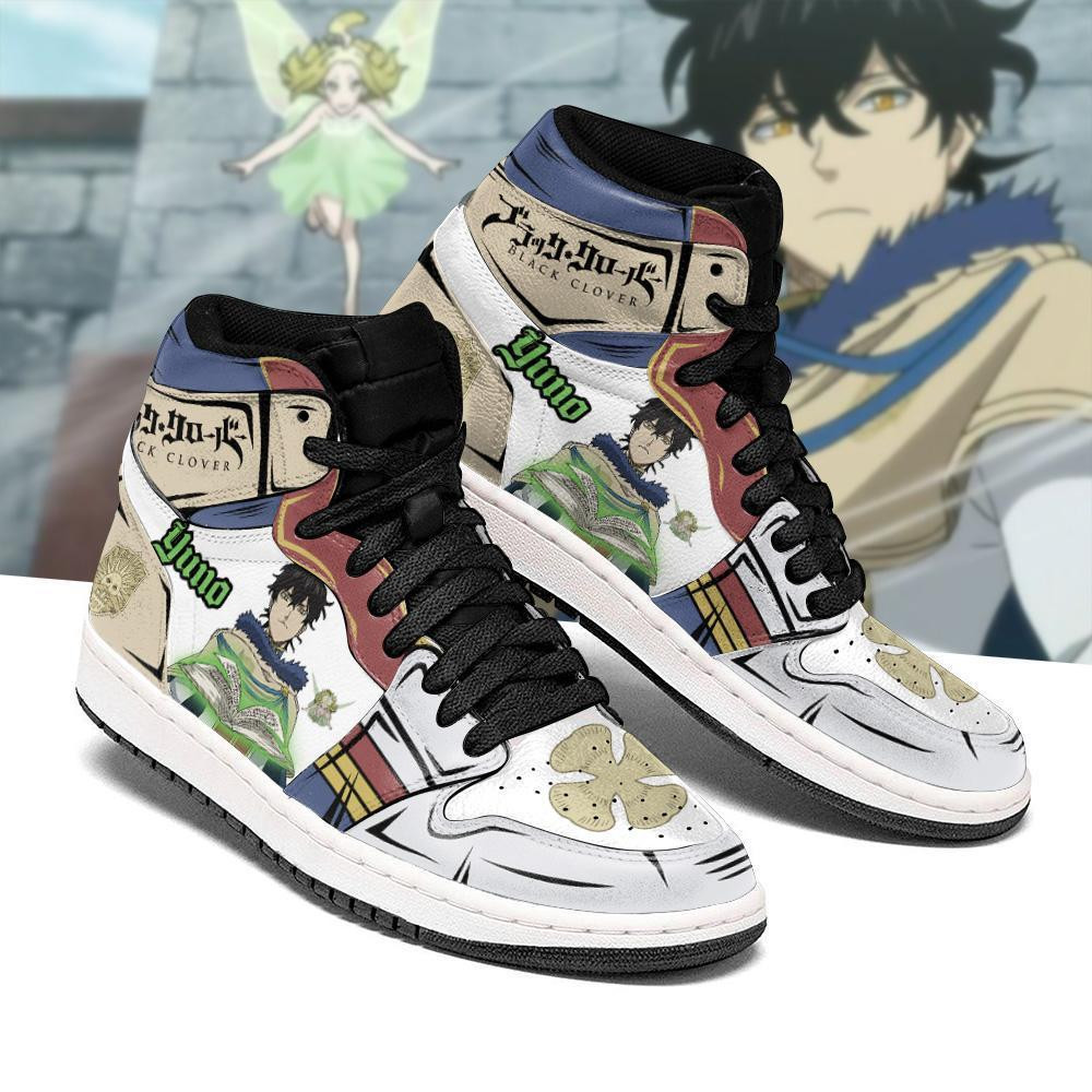 Yuno Grinberryall Custom Anime High-Top Leather Sneakers Golden Dawn Edition