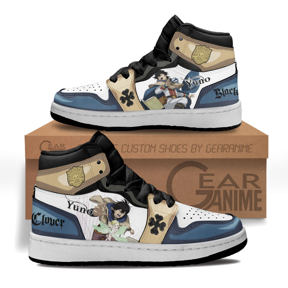 Yuno Grinberryall Custom Anime Kids High-Top Leather Sneakers