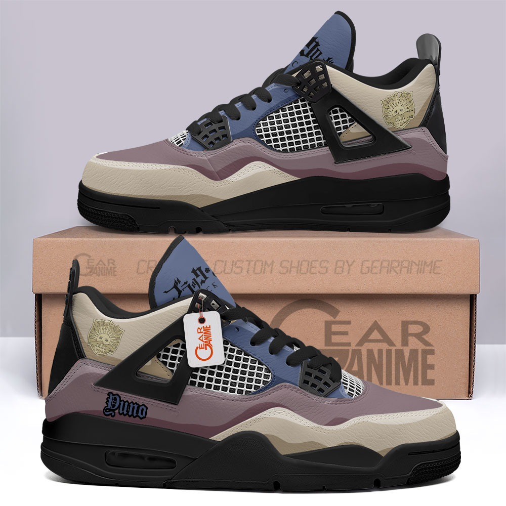 Yuno Grinberryall Retro 4 Leather Sneakers Custom Name