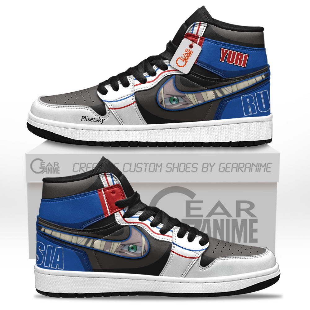 Yuri Plisetsky Custom Anime High-Top Leather Sneakers Yuri!!! On Ice Wikia