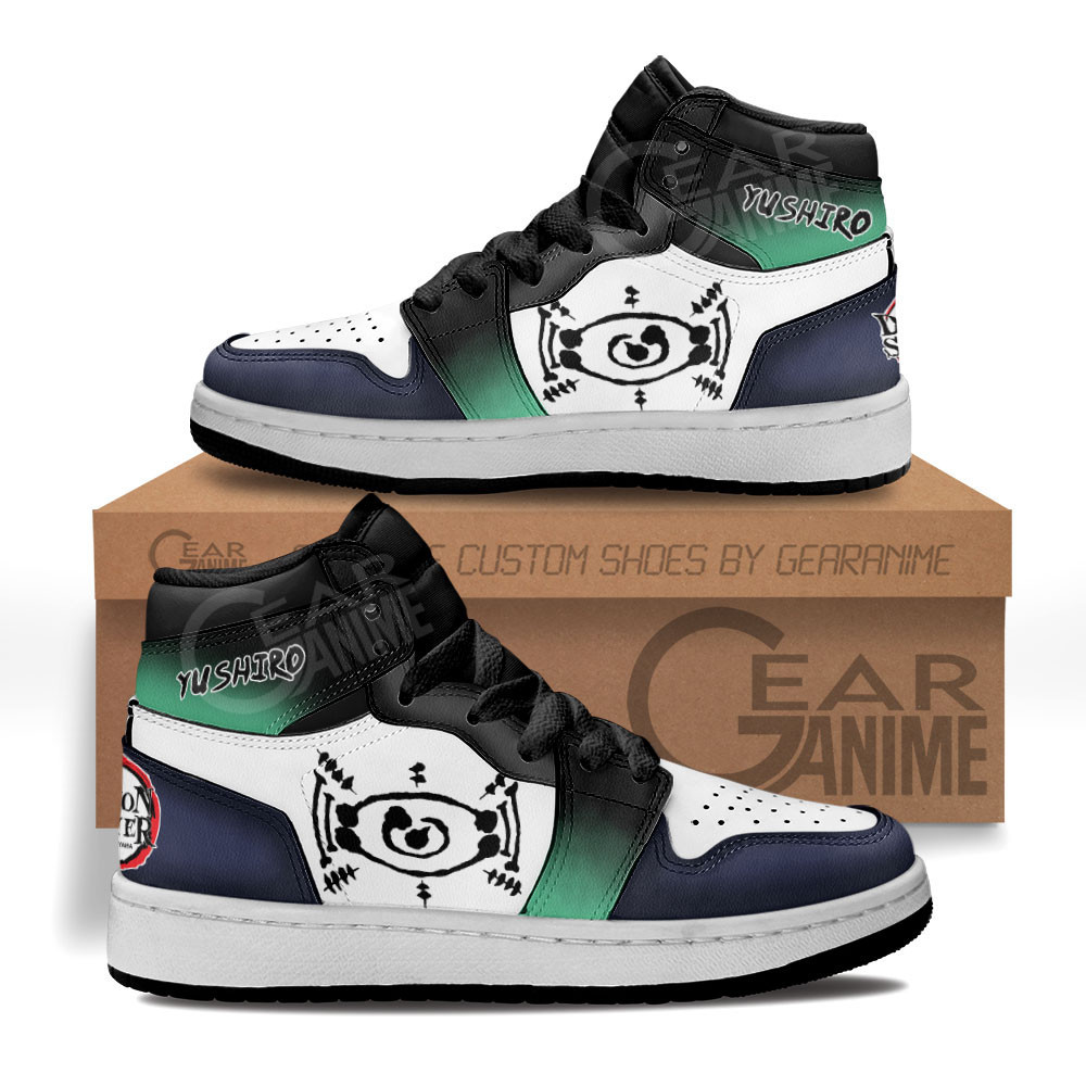 Yushiro Skills Custom Anime Kids High-Top Leather Sneakers