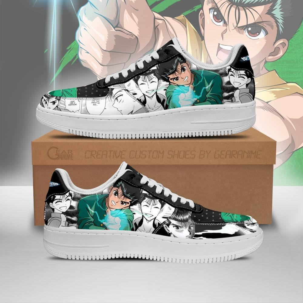 Yusuke Urameshi Custom Anime Low-Top Leather Sneakers