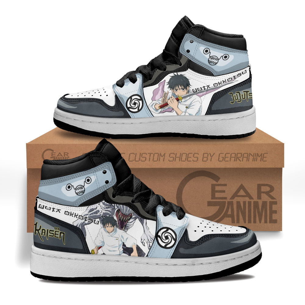 Yuta Okkotsu Custom Anime Kids High-Top Leather Sneakers