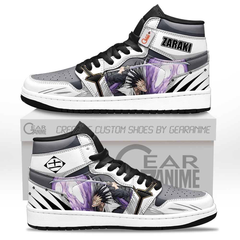 Zaraki Kenpachi High-Top Leather Sneakers Custom Name