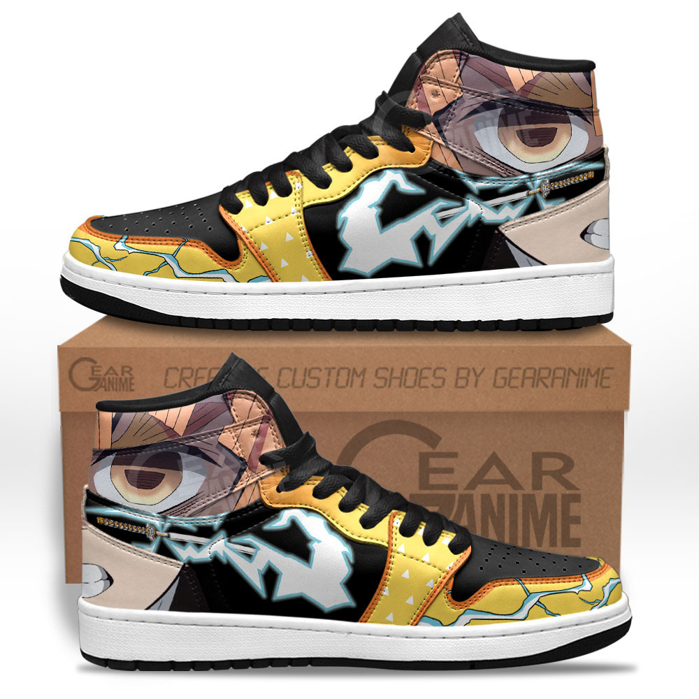 Zenitsu Custom Anime High-Top Leather Sneakers MN13