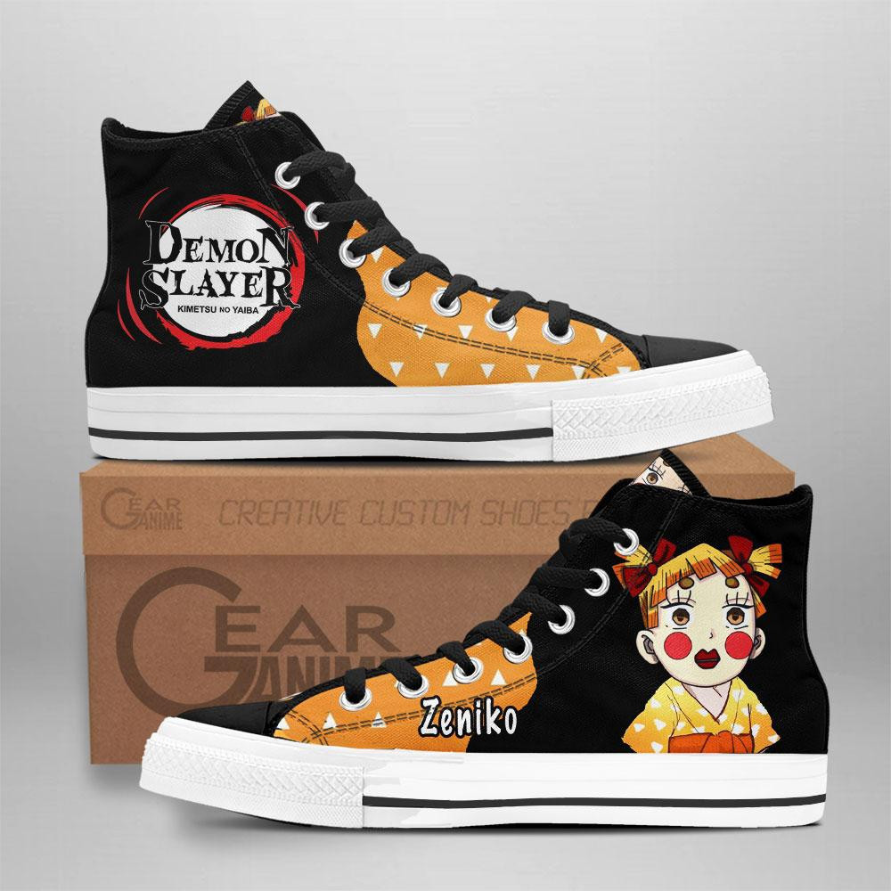 Zenitsu Zeniko Custom Anime High-Top Canvas Shoes Funny Shoes NTT151