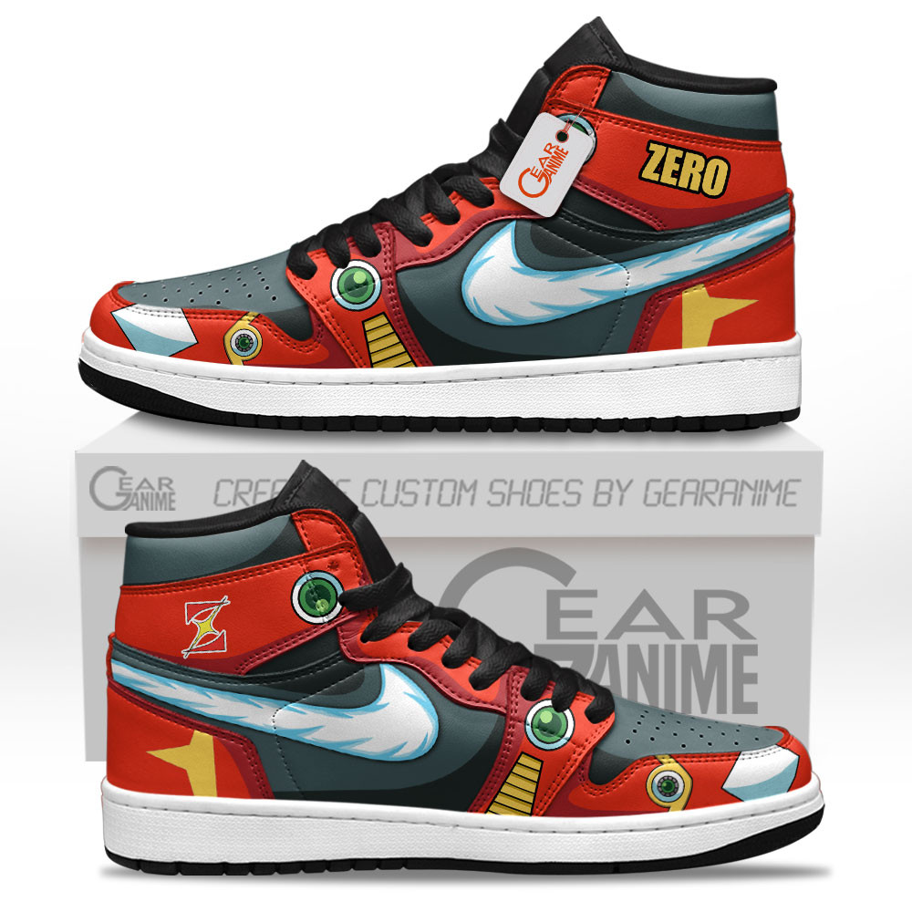 Zero Custom Gaming High-Top Leather Sneakers Mega Man Custom Shoes Personalized