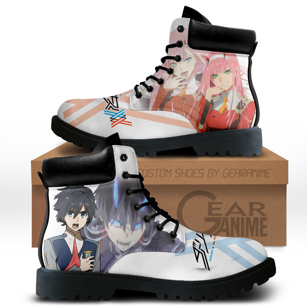Zero Two and Hiro Custom Anime Combat Boots MV0711