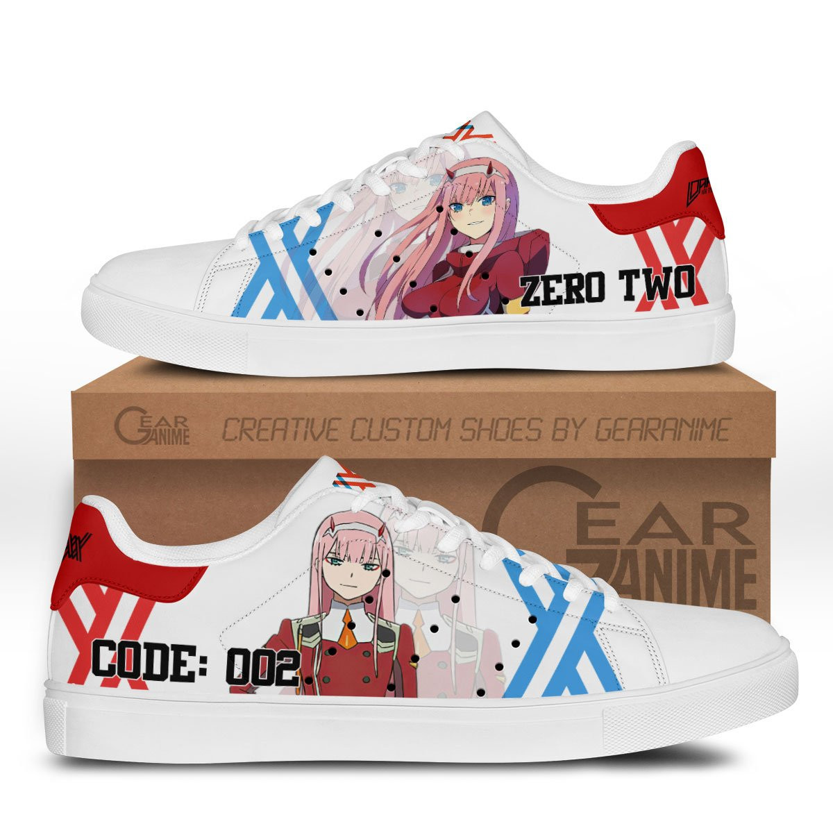 Zero Two Code:002 Custom Anime Classic Court Shoes