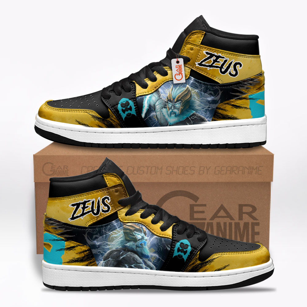 Zeus Custom Gaming High-Top Leather Sneakers For Dota 2 Fans