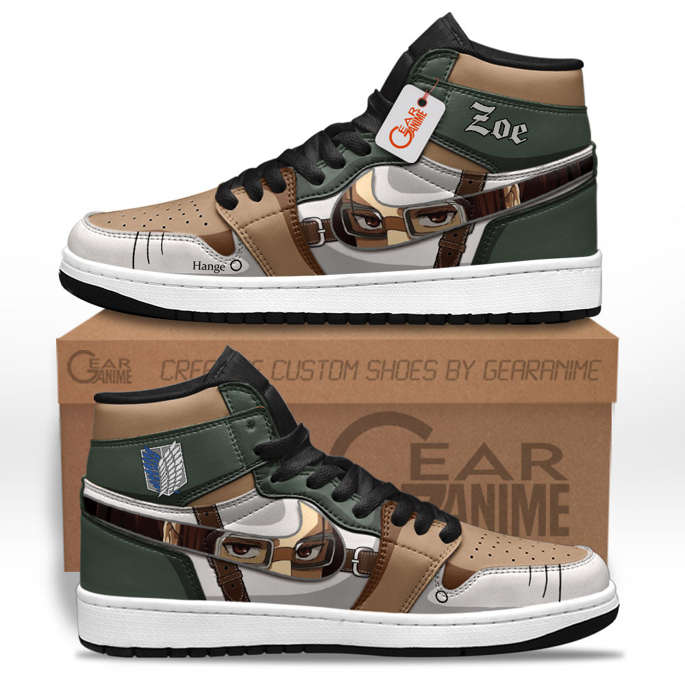 Zoe Hange Custom Anime High-Top Leather Sneakers