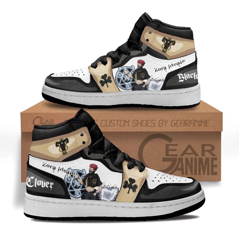 Zora Ideale Custom Anime Kids High-Top Leather Sneakers