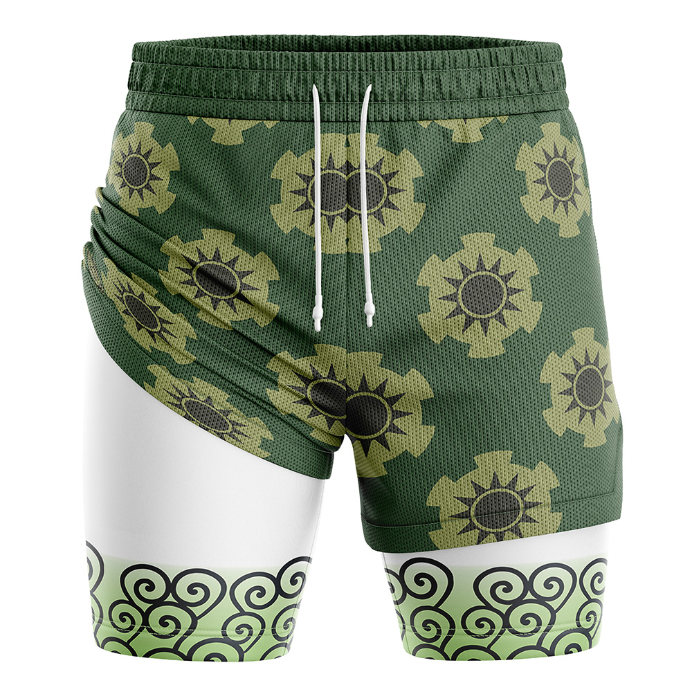 Zoro Wano V2 One Piece 2-in-1 Performance Shorts