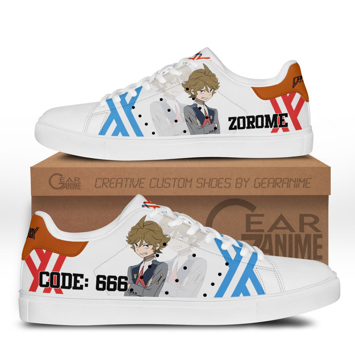 Zorome Code:666 Custom Anime Classic Court Shoes