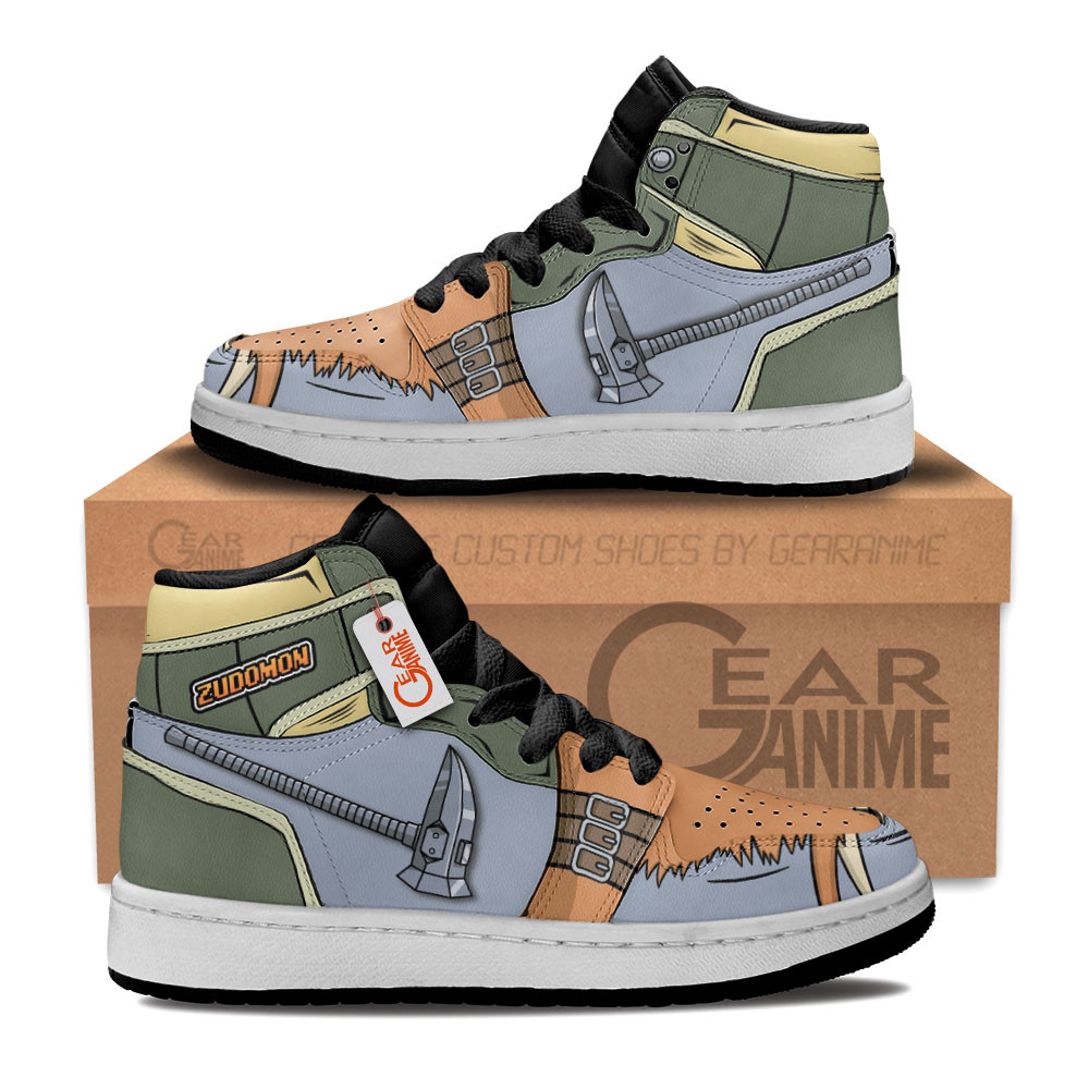Zudomon Custom Anime Kids High-Top Leather Sneakers