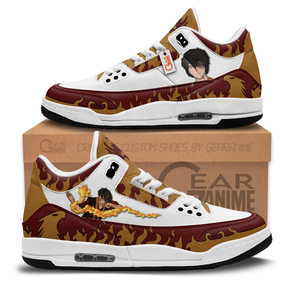 Zuko Custom Anime Retro 3 Leather Sneakers