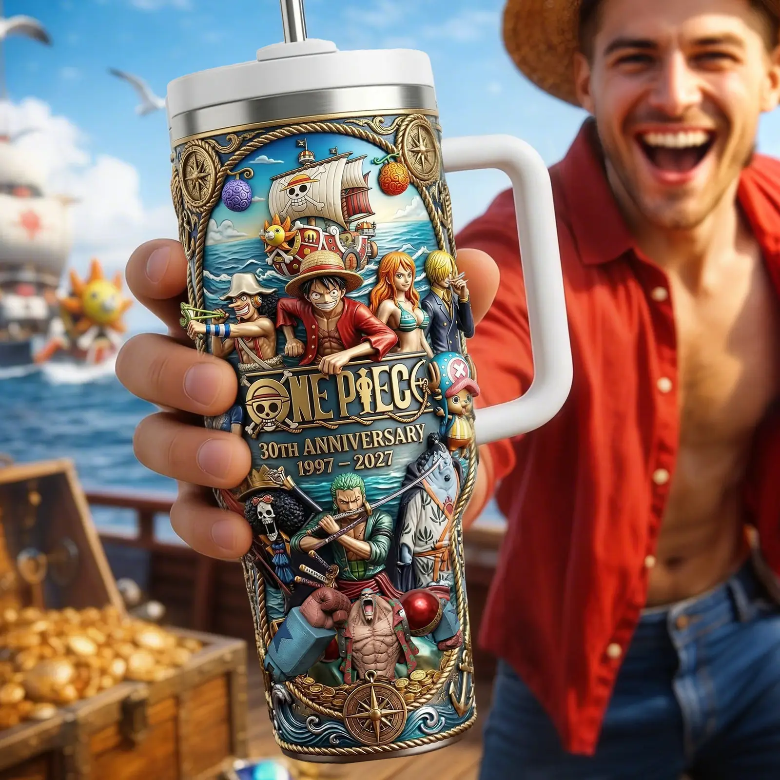 30th Anniversary Anime Tumbler  Gifts For Anime Lovers 01nalu140326