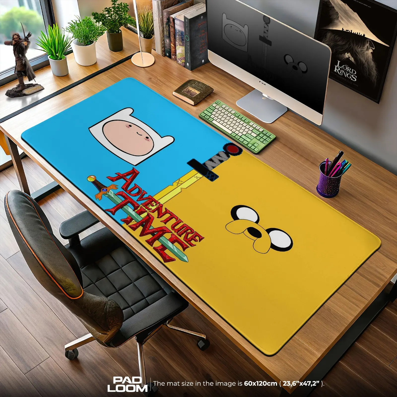 Adventure Time Mouse Pad, Finn & Jake Minimalist Desk Mat