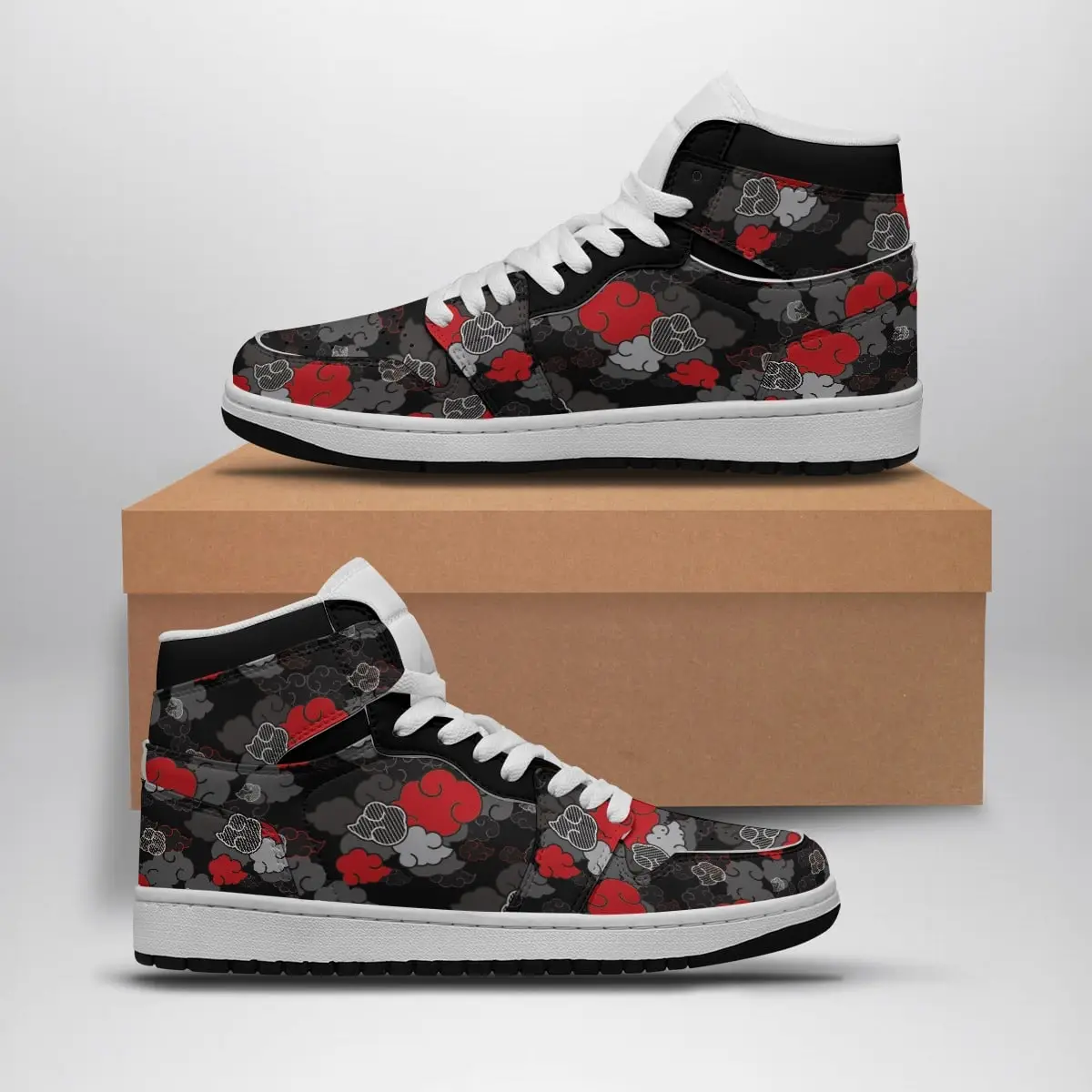 Akatsuki Black Aloha Pattern Akatsuki Air Jordan 1 Shoes