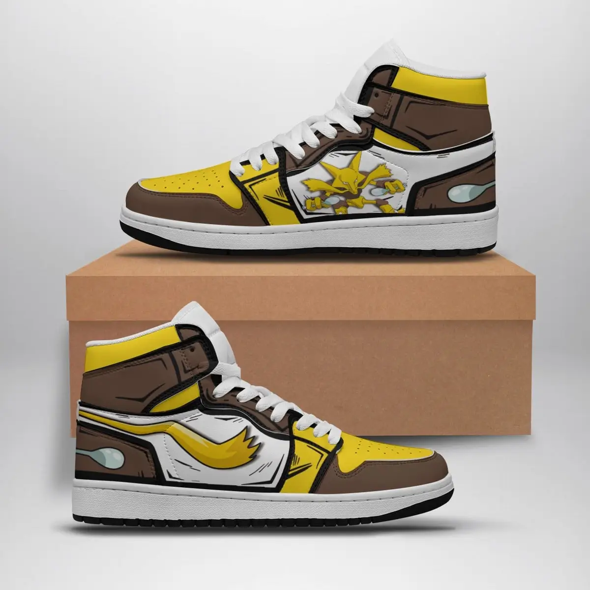 Alakazam Pokemon Air Jordan 1 Shoes